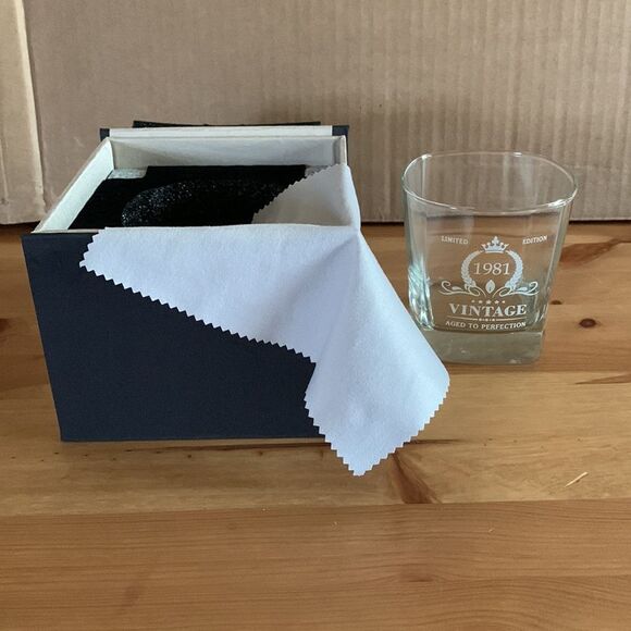 Whiskey Glass, With Year 1981, with box, NWOT - Picture 1 of 5